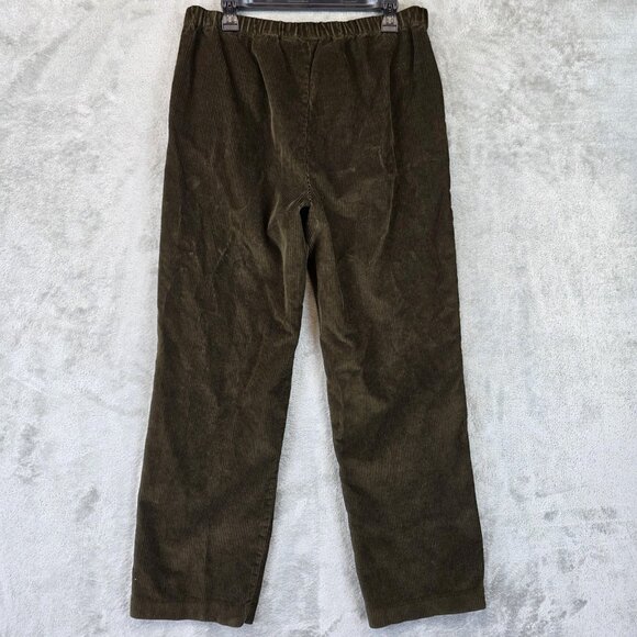Orvis Corduroy Pants Womens Medium Brown Elastic Waist Straight Leg Casual MP - Picture 8 of 11